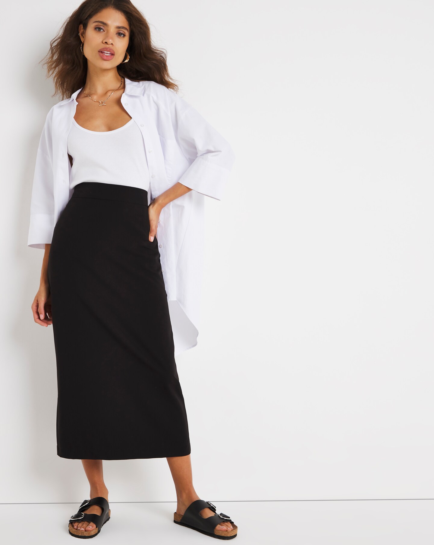 tailored maxi dress