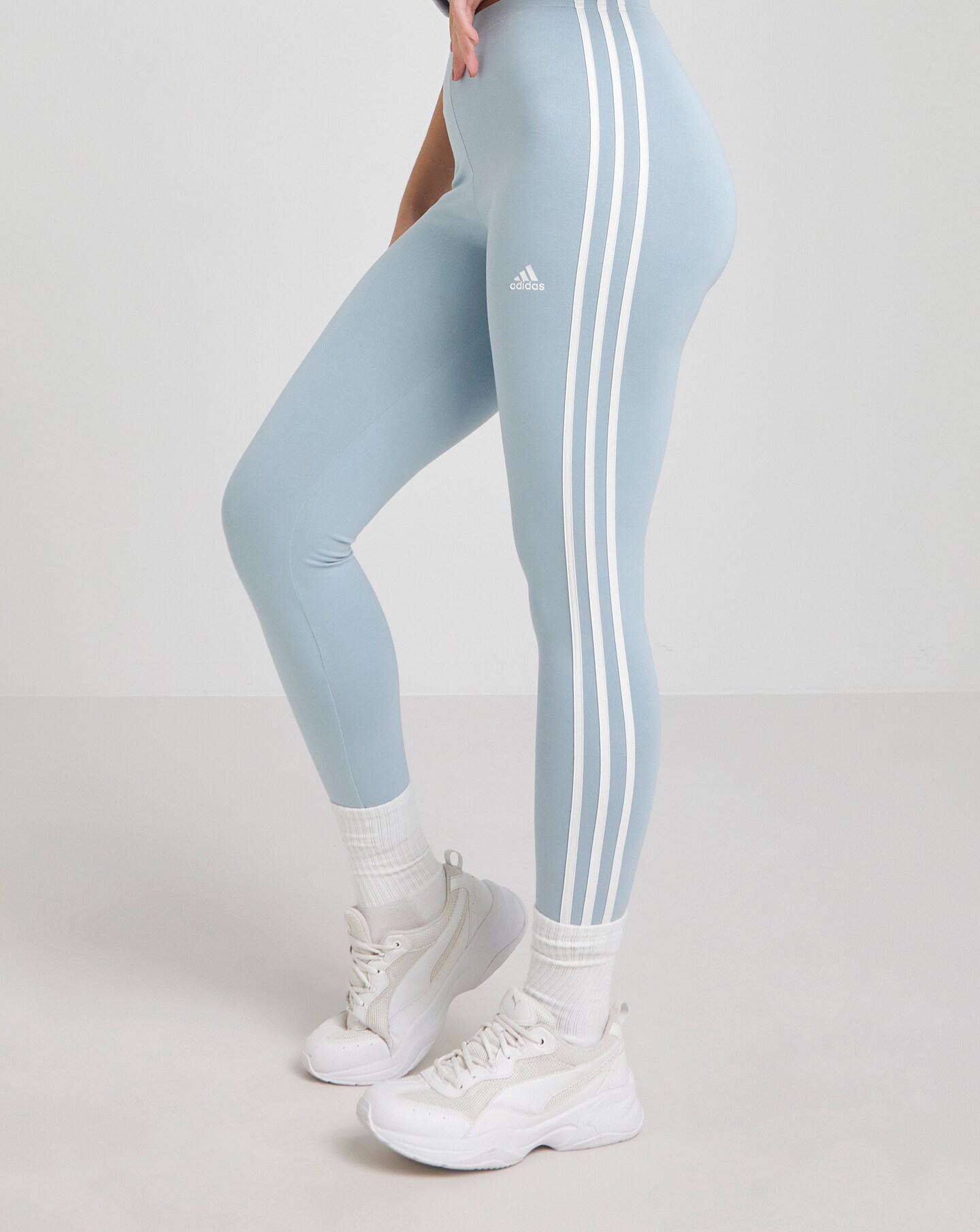 adidas 3 Stripes High Waisted Leggings Simply Be