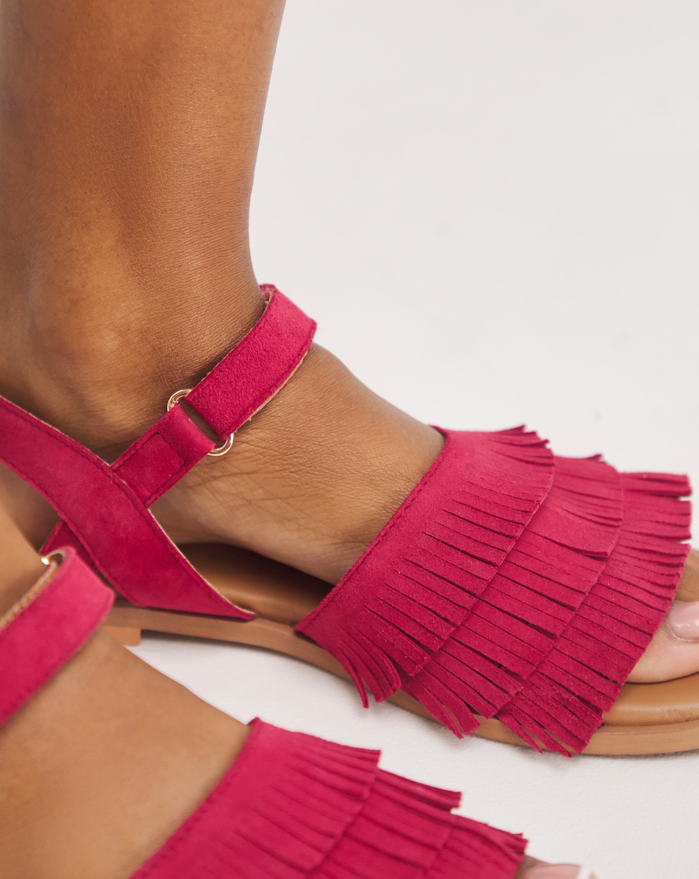 Colorful fringe sandals discount