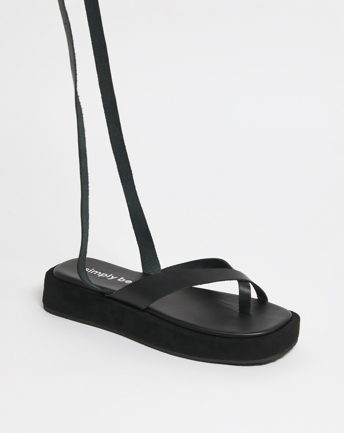 Toe Post Ankle Tie Sandals Wide Simply Be