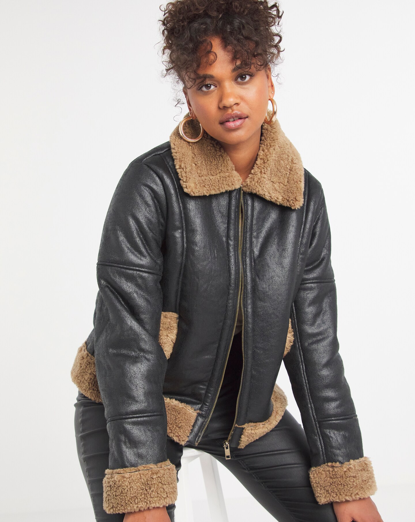 black borg biker jacket