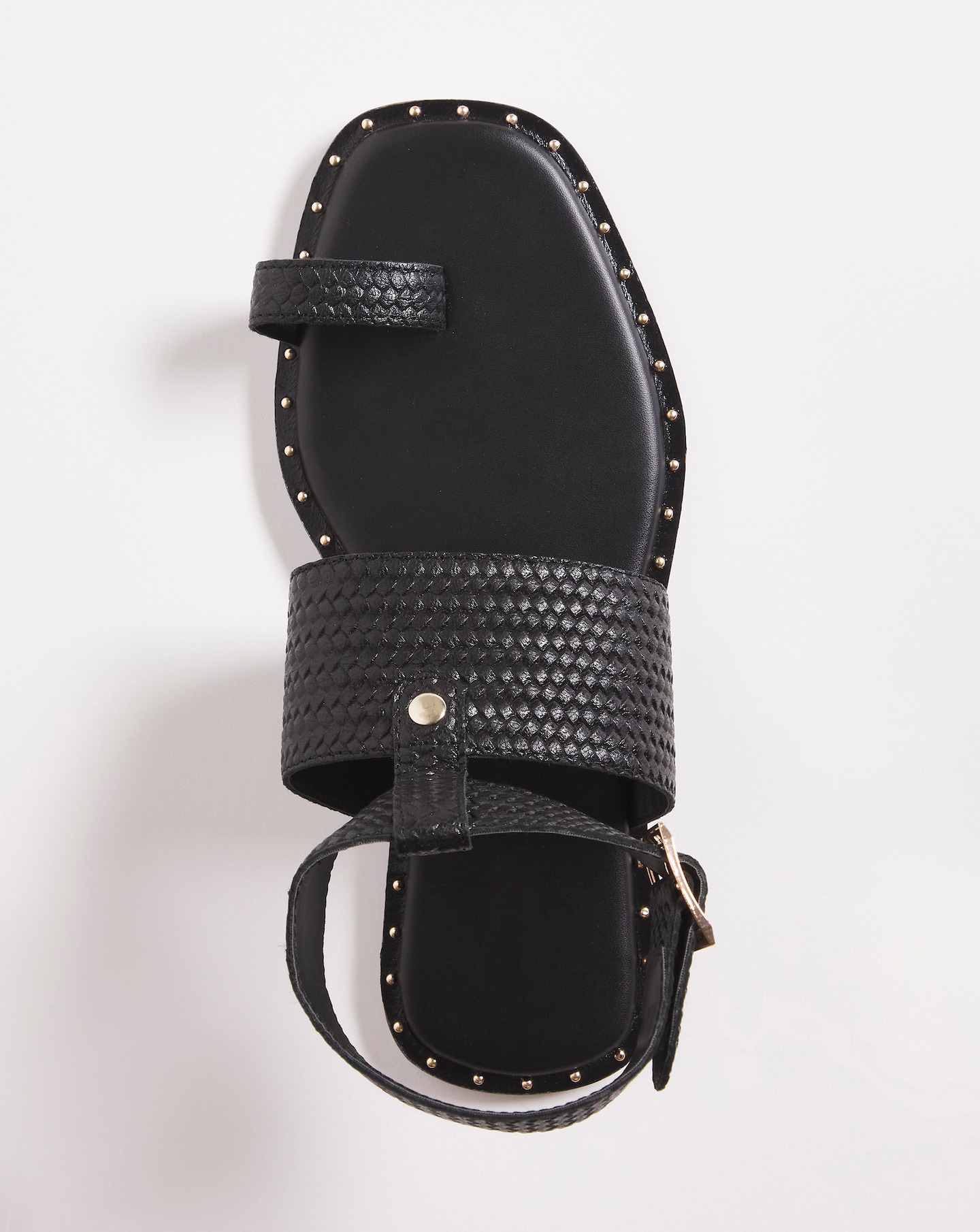 Leather Toe Ring Sandal EEE Fit Simply Be