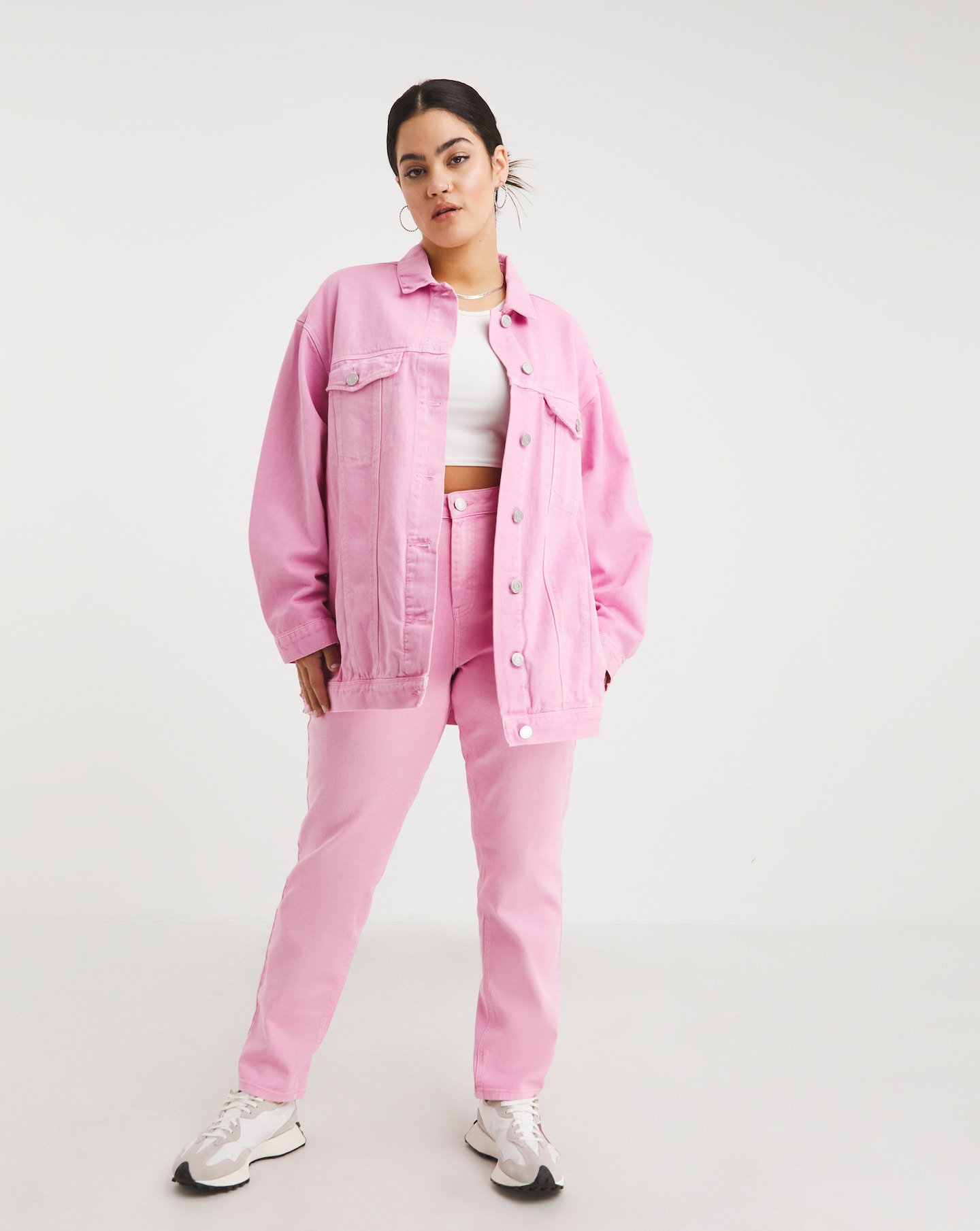 Pink boyfriend jacket sale