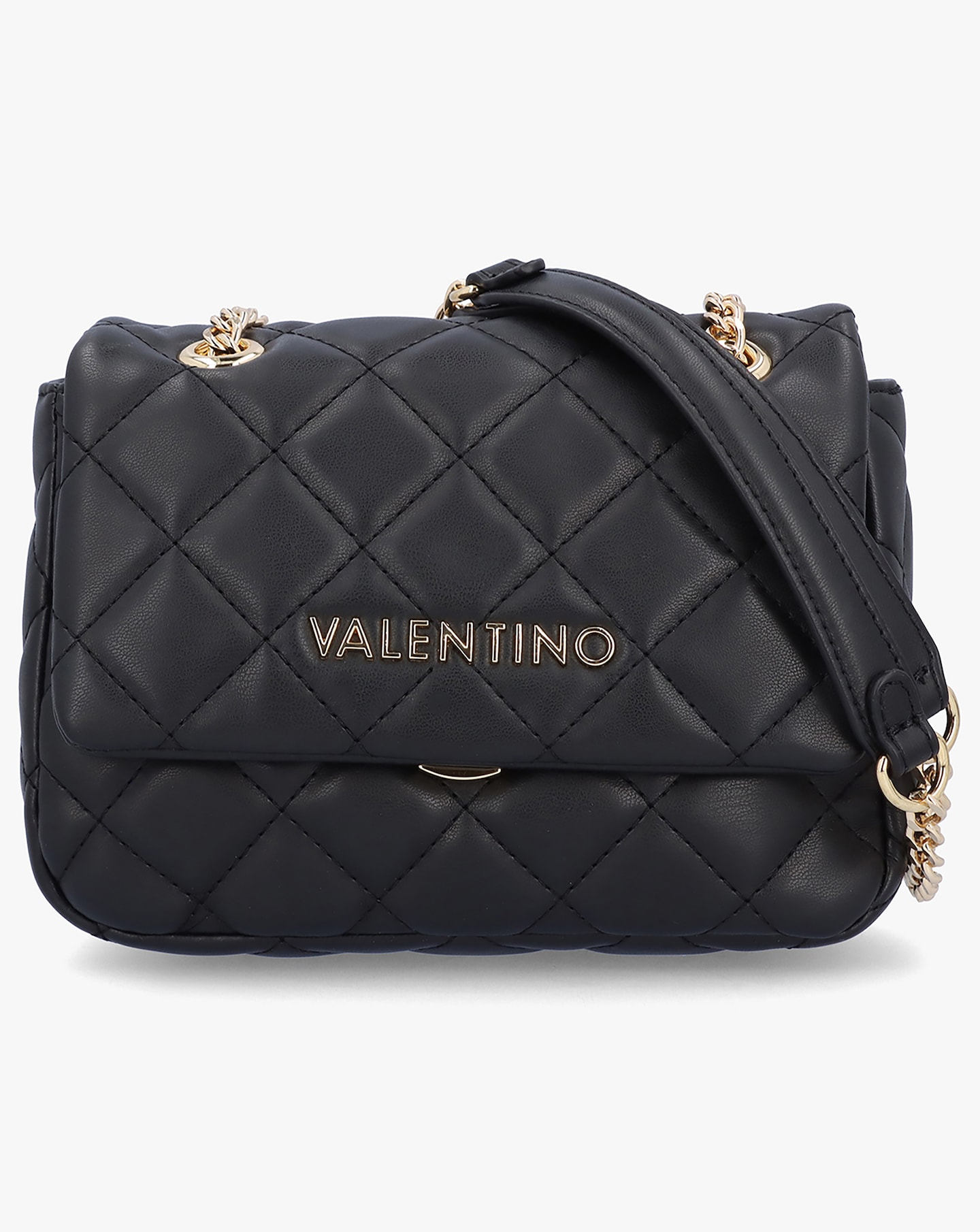 Valentino by mario valentino black quilted foldover shoulder bag outlet