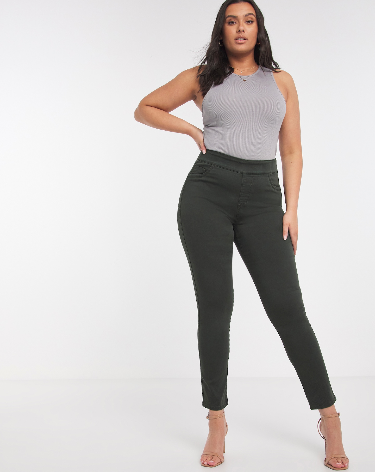 Sculpt \u0026 Define Khaki Slim Leg Jeggings 